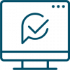 Authorization Manager - Eligibility Verification - an icon of a computer with a checkmark on the screen